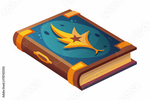 Realistic Spellbook vector illustration white background