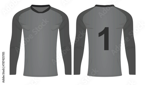 Grey goalkeeper shirt. vector illustration