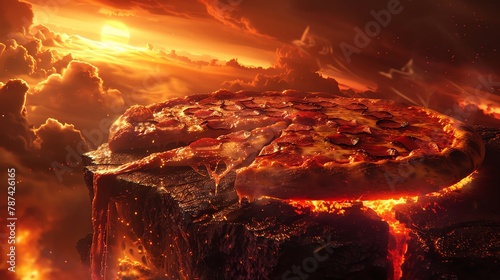 Pizza on a volcano.