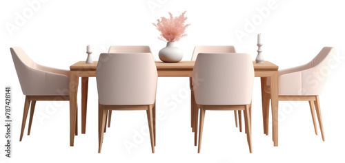PNG  A modern dinning furniture set chair table room.  photo