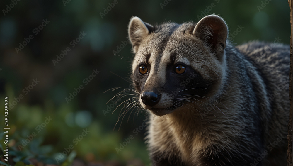 Fototapeta premium civet in the jungle 