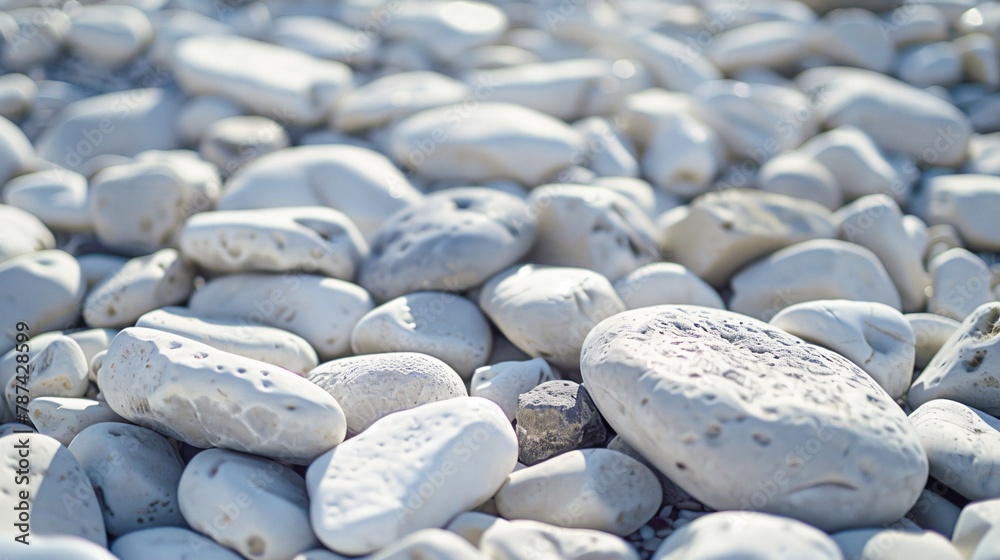 The texture of a surface covered with white stones The texture of a surface covered with white stones
