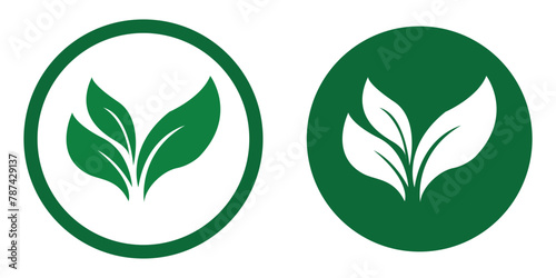 Green leaf ecology nature element vector icon, Leaf Icon, Leaf icons   green leaves, environment and nature eco sign. Leaves on white background – vector eps10 photo