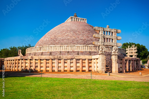 Obraz na płótnie The Great Stupa at Sanchi, India w salonie