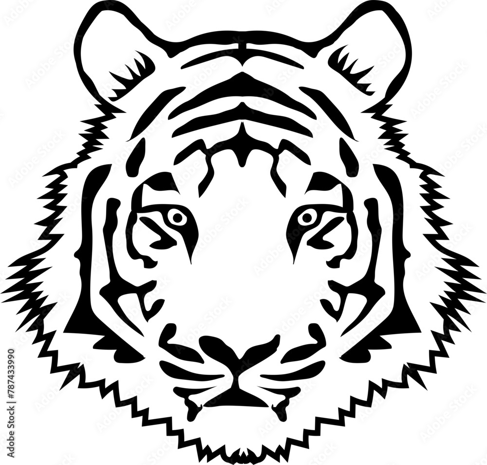 Fototapeta premium wildlife tiger outline