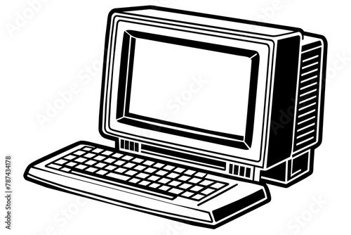 Computer vector illustration white background