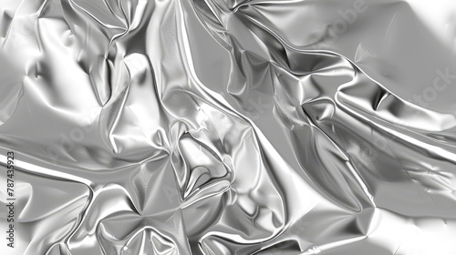 seamless texture of polished sterling silver with a bright, reflective surface photo