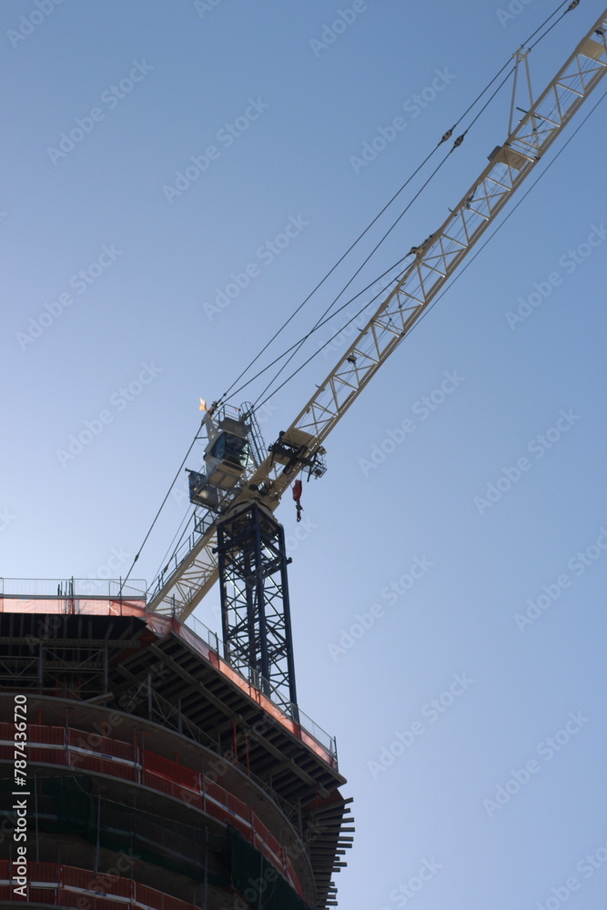 Construction Perimeter Netting Scaffolding Real Estate Development Equipment Crane
