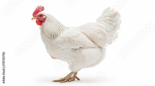 white chicken isolated on white background poultry livestock cutout animal photography