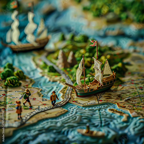 A childs imaginative journey in logistics and navi