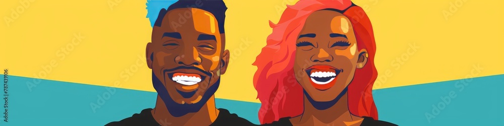 guy and girl smiling.