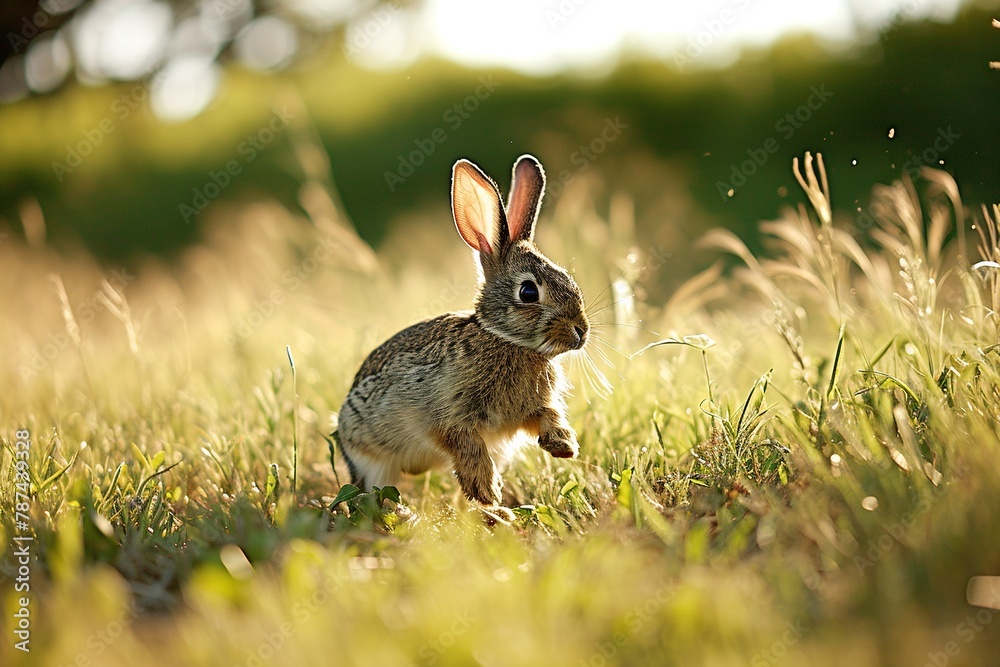 rabbit in the grass rabbit in the grass