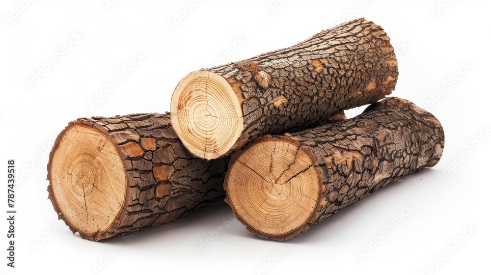 deforestation concept with cut long tree logs isolated on white environmental issue deforestation concept with cut long tree logs isolated on white environmental issue