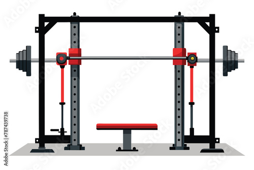 Smith machine on white