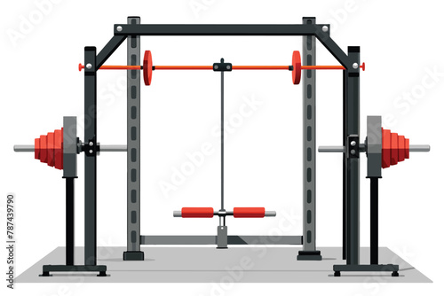Smith machine on white