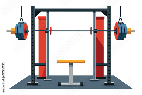 Smith machine on white