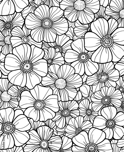 Coloring Book Page for Adults  Zen Coloring Book with Multiple Lines and Mandalas