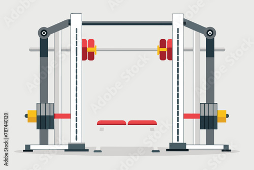 Smith machine on white