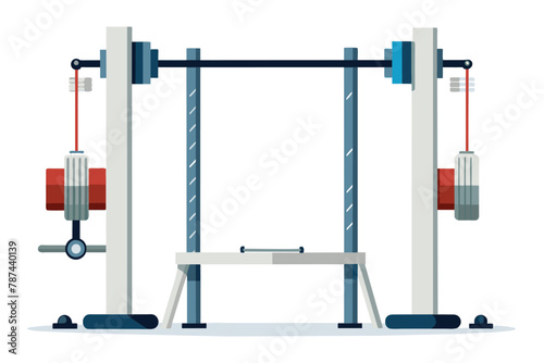 Smith machine on white