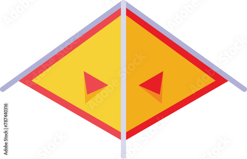 Glacier tent post icon isometric vector. Ice polar. Winter exploration