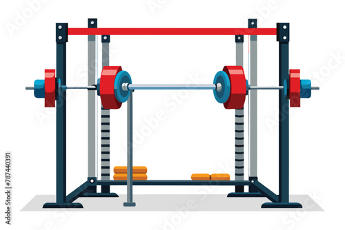Smith machine on white