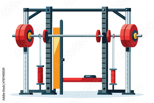 Smith machine on white