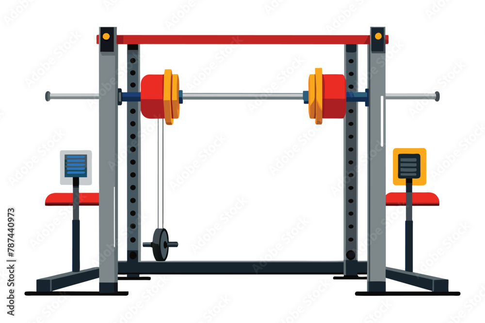 Smith machine on white Smith machine on white