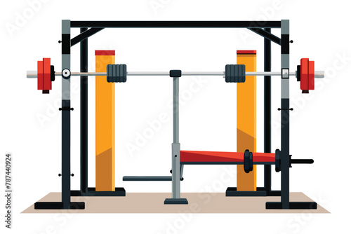 Smith machine on white