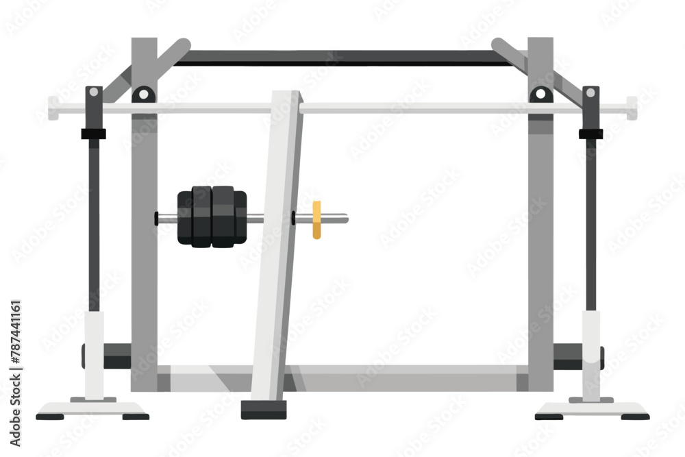 Smith machine on white Smith machine on white
