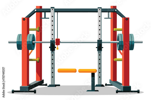 Smith machine on white