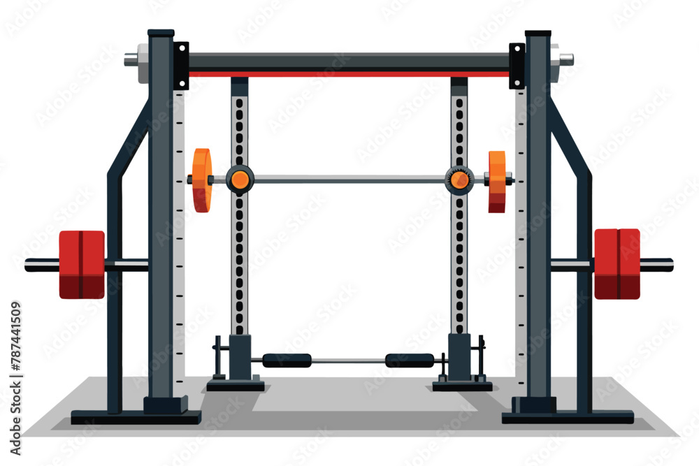 Smith machine on white Smith machine on white