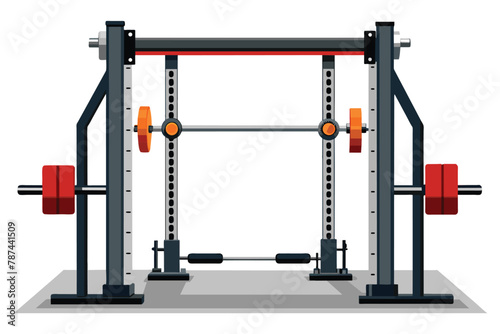 Smith machine on white