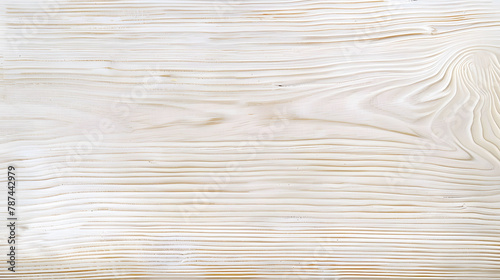 Luminous pearlescent white painted ash wood background with flowing lines. Close-up shot for serene design and print with copy space. photo