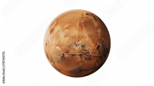 mars planet isolated on white background astronomy cutout illustration