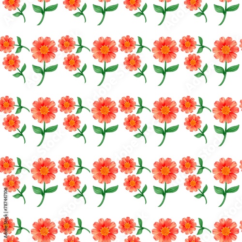 Pattern flower and cactus pattern