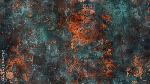 seamless texture of aged copper with a darkened, antique patina and subtle variations in color