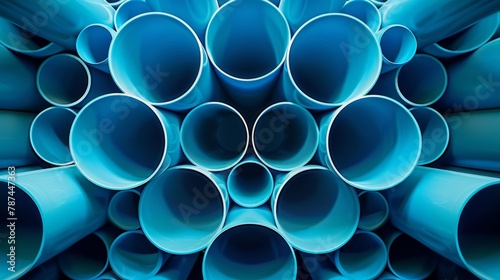 A Cluster of Blue Pipes