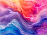 Smooth waves of color gradient flowing in a fluid, seamless motion, blending hues in a soothing pattern