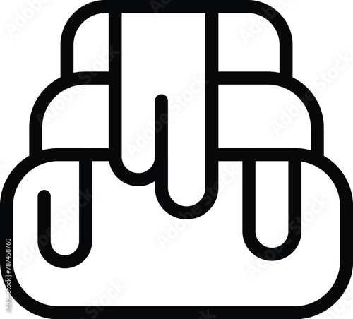 Baked glazed cake icon outline vector. Tasty dessert pie. Homemade delicious dessert