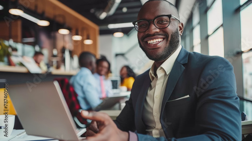 black business people working together in the office