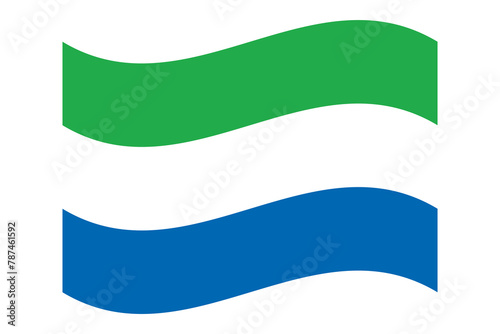 Flag of Sierra Leone. National symbol in official colors. Template icon. Abstract vector background