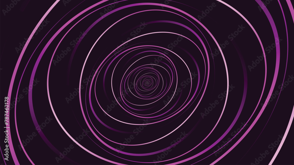 Abstract spiral data cycle simple thin line creative minimalist background.
