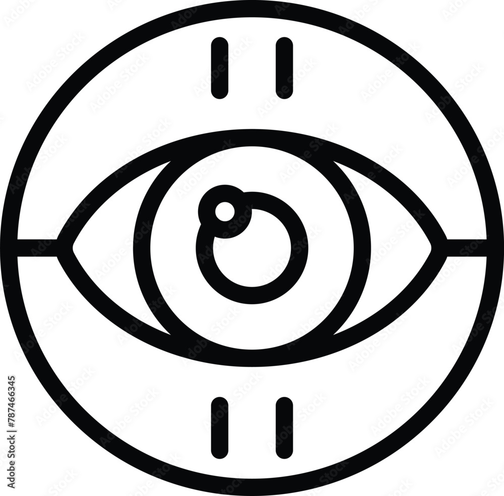 Immersive visual experience icon outline vector. Virtual world visor. Augmented futuristic projection Immersive visual experience icon outline vector. Virtual world visor. Augmented futuristic projection