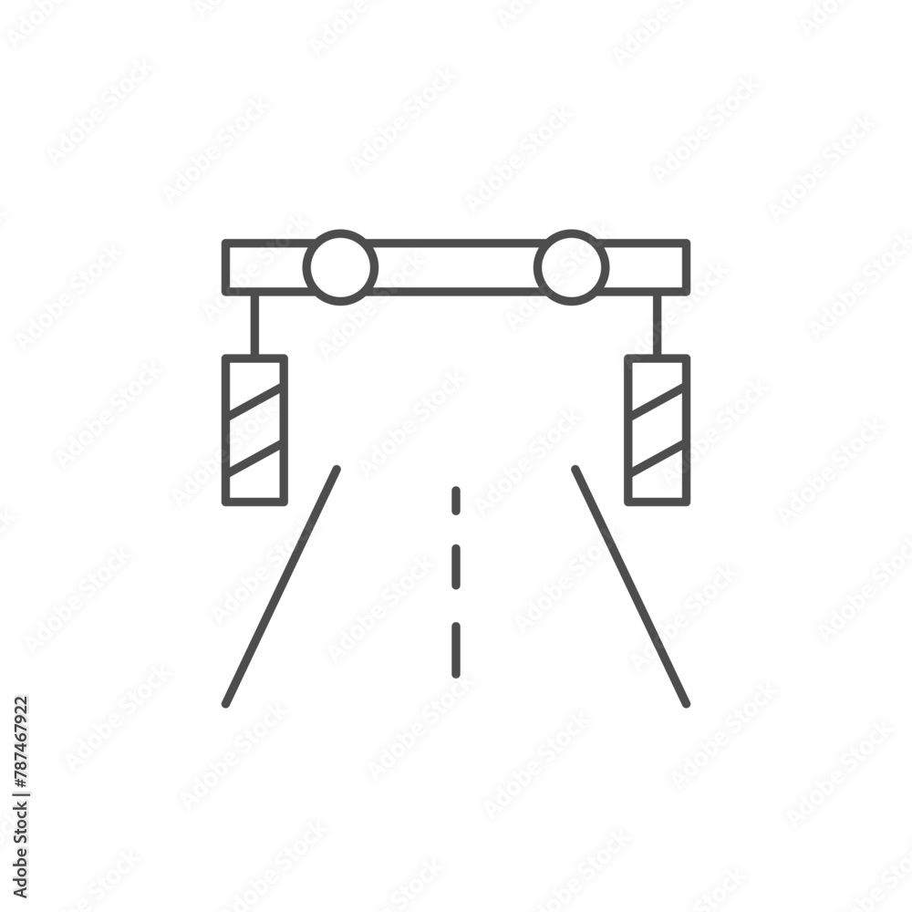 Highway gate line outline icon Highway gate line outline icon
