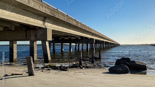 Nassau River Beach and Bridge in Amelia Island Florida