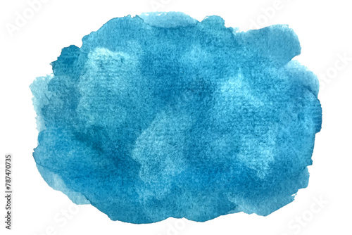 Blauer Watercolor Farbklecks