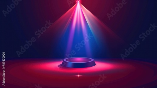 An eye-catching vector logo featuring a spotlight, ideally suited for theatre performance marketing and branding
