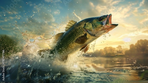 A Leaping Bass at Sunrise