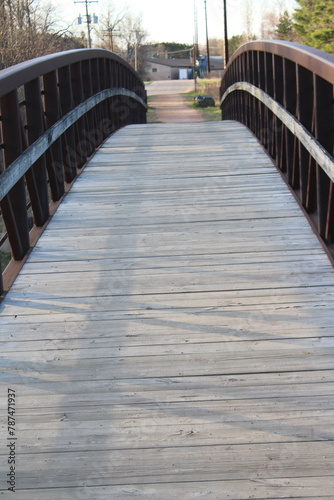 wooden bridge in the park © rick