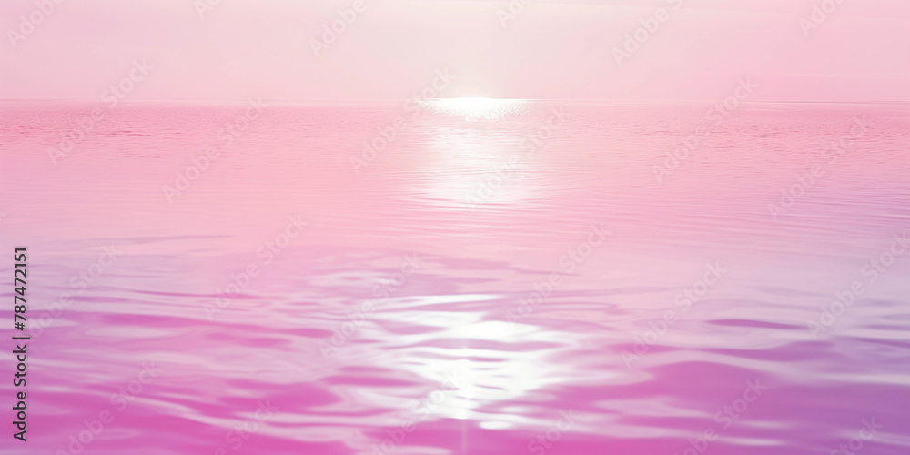 Soft pink sunset reflection on tranquil water surface. Design for soothing background, meditation app visual, peaceful concept. Etherial fantasy background. Soft pink sunset reflection on tranquil water surface. Design for soothing background, meditation app visual, peaceful concept. Etherial fantasy background.